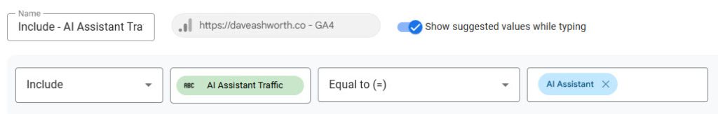 AI Assistant Data Filter